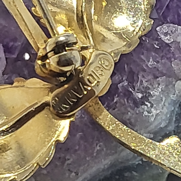 Vintage Giovanni signed rose brooch - Picture 3 of 6